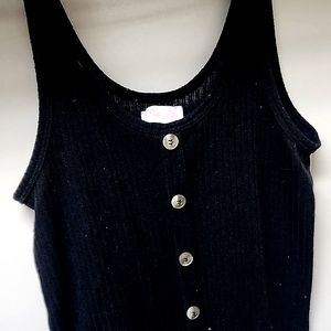 Pink Lily Black Tank